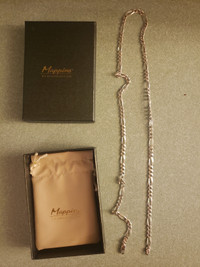 23 inch Sterling silver Figaro chain with gift box