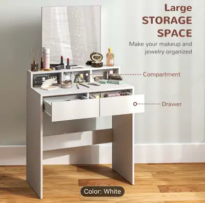 Brand New Makeup Vanity Desk/ Dresser (wooden& brand new), View more