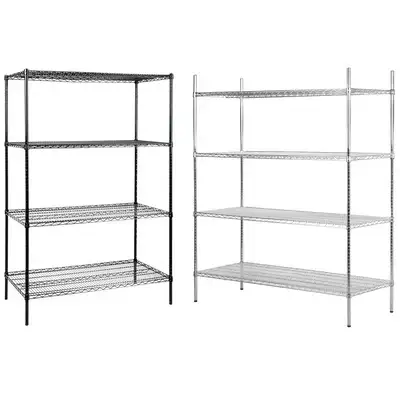 BRAND NEW Wire Shelving Kits - Black Epoxy & Chrome Finishes628632793954581226