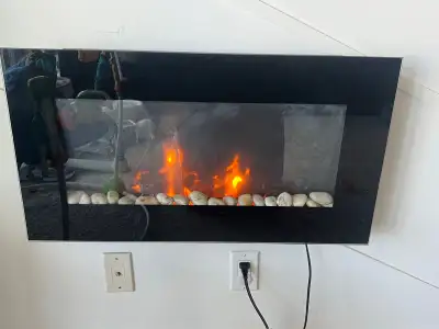 Wall mount electrical fireplace, View more