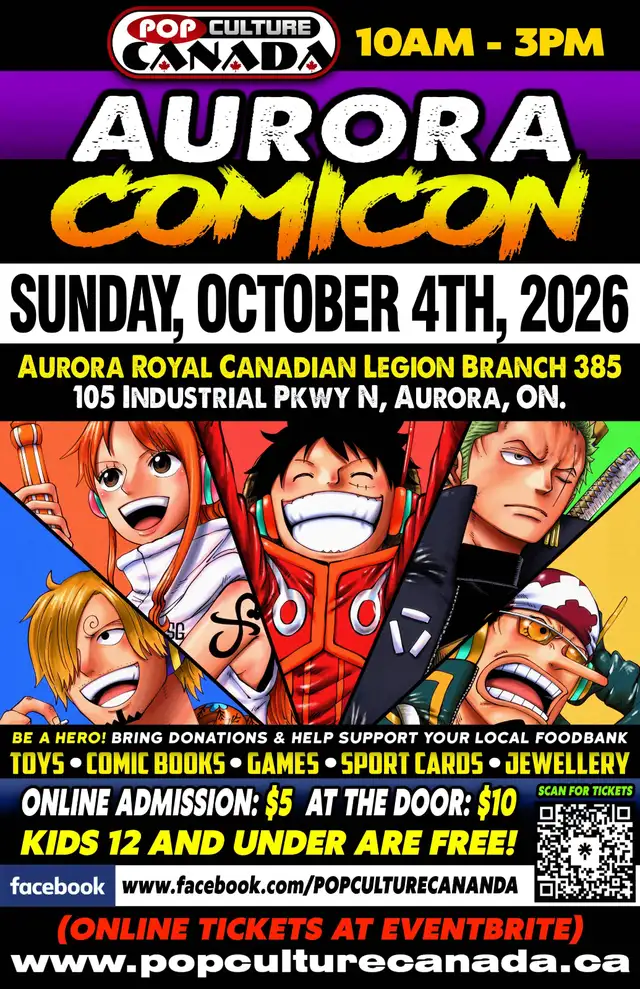 AURORA COMICON : OCTOBER 4TH 2026 : COMIC CON WITH JIMMY HART!