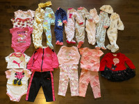 Lot of baby girl clothes 9M