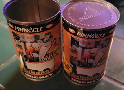 2 x Pinnacle Eric Lindros Collector Tins; 1 Sealed & 1 Open Empty Can. $10 for both. Check out my ot...