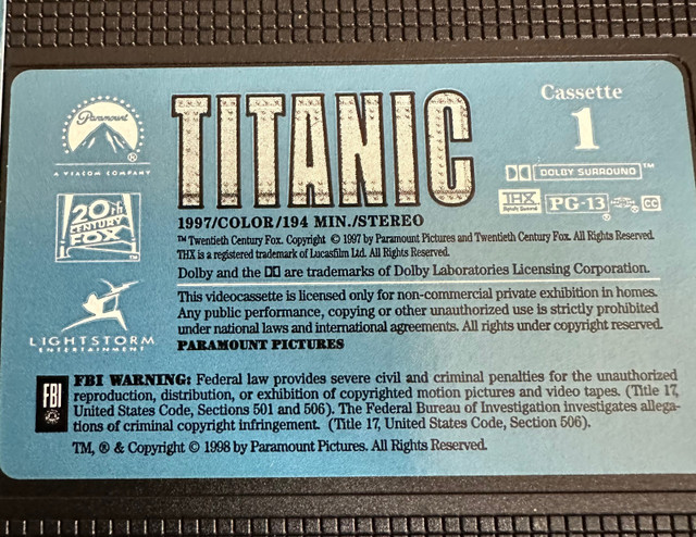 Titanic on VHS in CDs, DVDs & Blu-ray in Stratford - Image 4