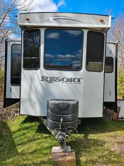 2017 Resort By Heartland Park model 340FE. One owner since new, non smokers. Has three slides. Sleep...