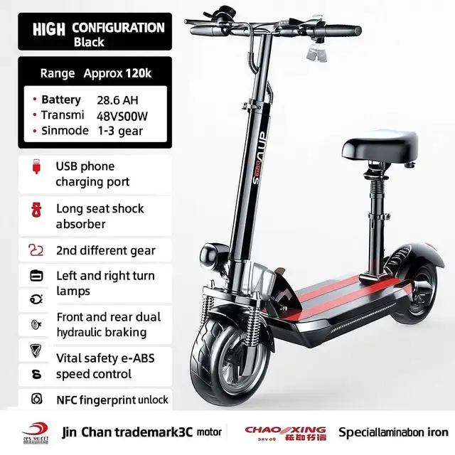 SEALUP Electric Scooter 48V 500W | Only 2 Months Used in eBike in Sudbury - Image 2