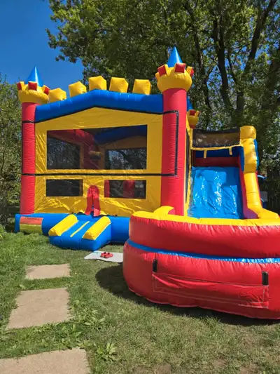 I purchased the premium super combo last fall. It's brand wew! This is a 6 in 1 super combo bouncy c...