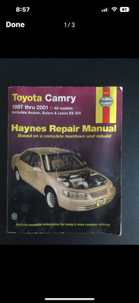 Toyota Camry Repair Manual 