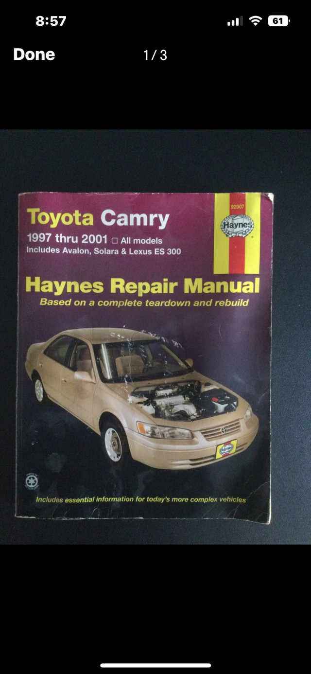 Toyota Camry Repair Manual  in Other in City of Toronto