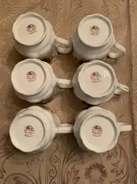 Six Royal Albert English China Coffee Mugs 