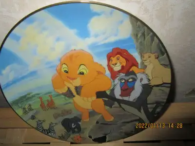 Porcelain Collector Plate. Disney "The Circle Of Life". 1st. issue of "The Lion King". # 6448B Bradf...