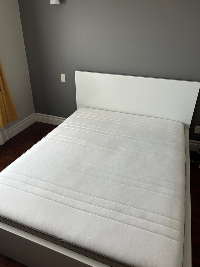 IKEA Queen Size Malm bed frame (+matress) in Beds & Mattresses in City of Halifax - Image 3