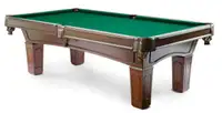 ♦ POOL TABLE • NEW Solid Wood wt Genuine Slate + Leather Pockets