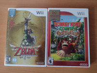 2  wii games,Zelda,donkek kong