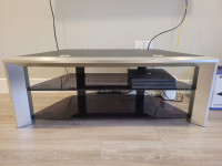 3-Tier Tempered Glass TV Stand for Sale!