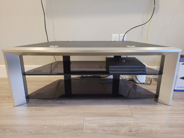 3-Tier Tempered Glass TV Stand for Sale! in Coffee Tables in Moncton