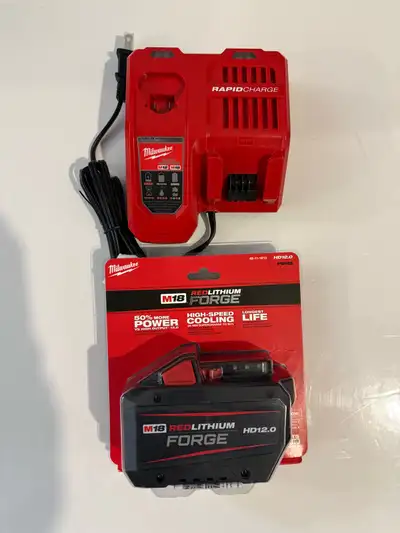 New Milwaukee M18 HD12.0 FORGE Battery with Rapid charger, View more