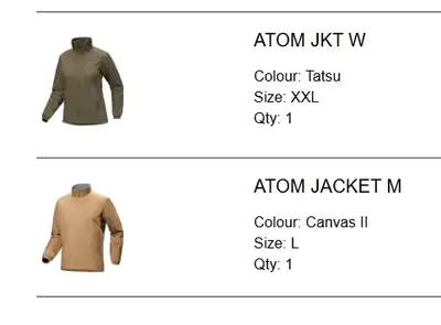 NEW Arcteryx Atom Jackets, View more