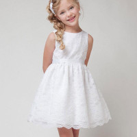 Flower Girl Off-White/Ivory Lace Communion Party Dress 10 - New