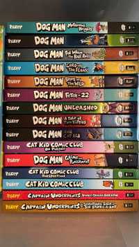 16 Dog Man + various Pilkey kids books very good condition