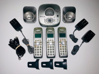3X PANASONIC-TÉLÉPHONE RÉSIDENTIEL-HOME PHONE+BASE (C020)