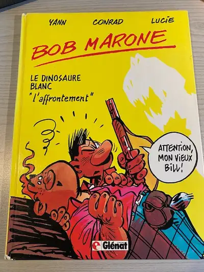 BD Bob Marone Le dinosaure blanc 2 L'affrontement 1985 Pastiche de Bob Morane Édition Glénat C'est u...