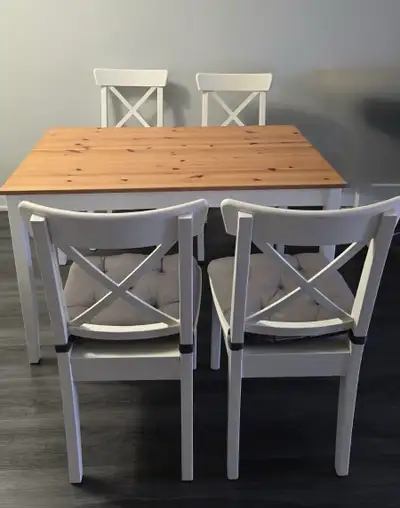 Dining Table and 4 chairs, View more