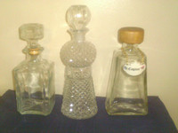 Vintage Glass and Crystal Decanters (4)