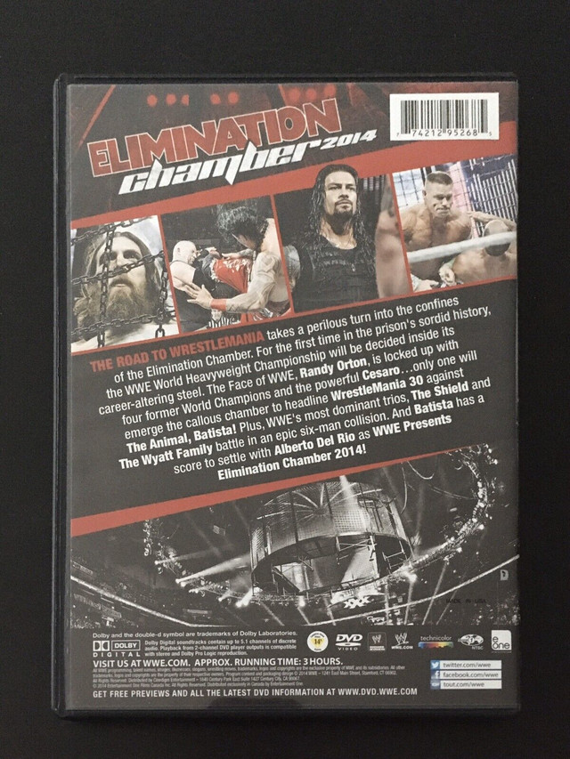 Elimination Chamber 2014 WWE DVD in CDs, DVDs & Blu-ray in Markham / York Region - Image 2