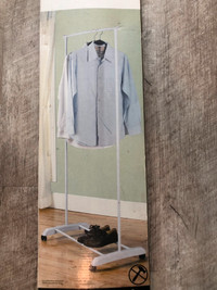 Clothes rack - metal and plastic base