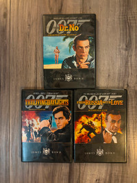 Three James Bond 007 DVD’s for sale