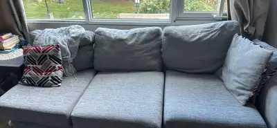 Couches & living room table + side tables , View more