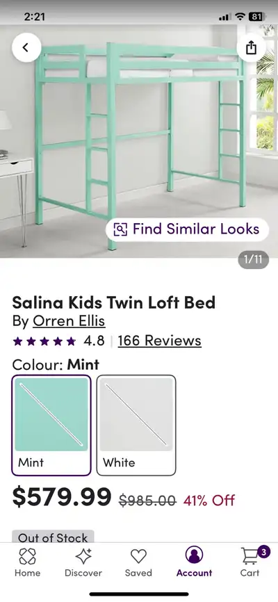 Orren Ellis Salina Twin Loft Bed, View more