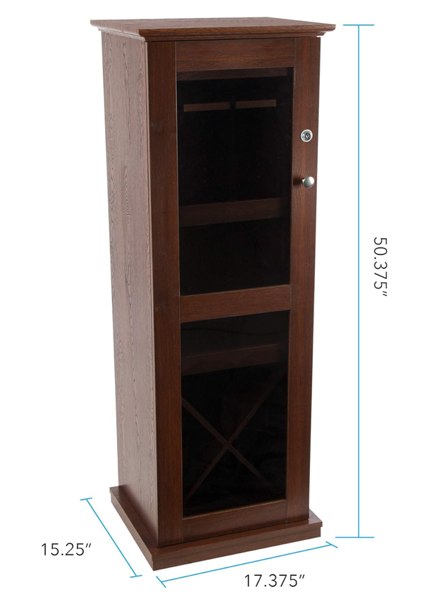Locking Bar Cabinet with Smoked Frosted Glass Door in Hutches & Display Cabinets in City of Toronto - Image 3