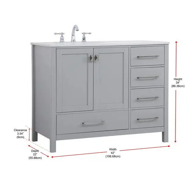 BRAND NEW Irene 42'' Single Bathroom Vanity in Bathwares in Oakville / Halton Region - Image 5