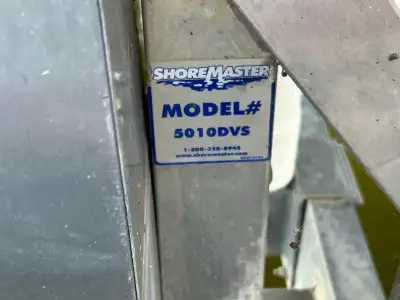 Shoremaster boat lift. Located in Regina Beach.Canopy is not included! Newer lake lifter 12 volt mot...