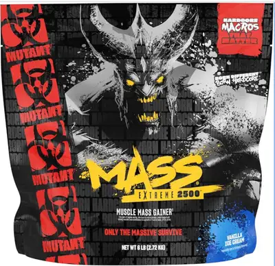 Mutant Mass Extreme Gainer Whey Protein Powder Build Muscle Size and Strength High Density Clean Cal...