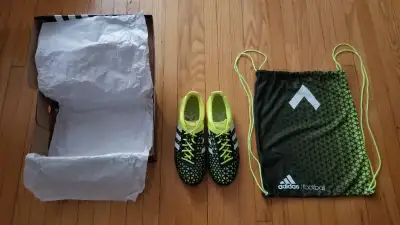 Brand New in Box. Soccer cleats are for firm ground and artificial grass. Selling because they don't...