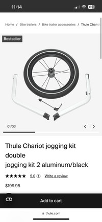 Thule Chariot Jogging Kit 2 BRAND NEW