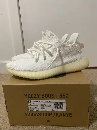 YEEZY 350 CREAM / TRIPLE WHITE BRAND NEW SIZE 8, View more