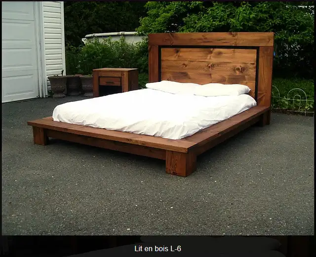 Base de lit en bois neuve in Beds & Mattresses in City of Montréal - Image 2