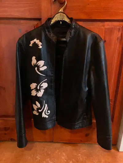 Leather jacket size medium women, View more