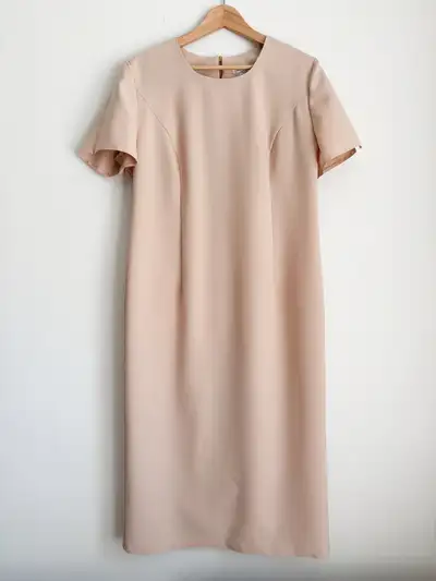 Vintage European Beige Midi Dress, View more