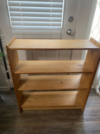 Wood shelving unit 