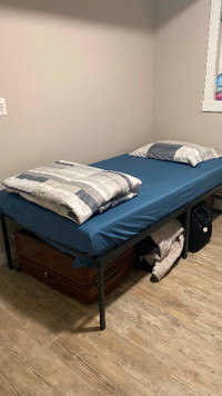 Single Bed frame and mattress