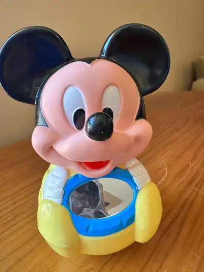 Vintage 1984 Disney Mickey Mouse roly-poly chime baby toy, View more
