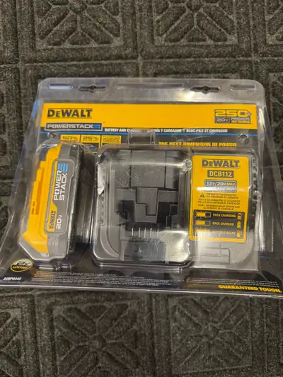 DEWALT POWERSTACK BATTERY AND CHARGER, View more
