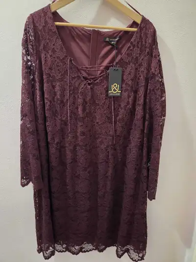 Love & Legend Burgundy Lace Dress Size 20, View more