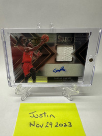 2019 Pascal Siakam Select Auto, game worn patch, /199 - CLEAN