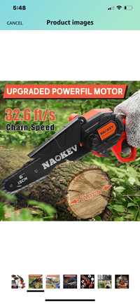 Mini Chainsaw, Cordless Power Chain Saws, 6-Inch Portable 36V Ba